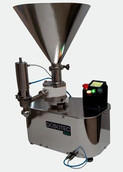 Doseuse de table DOSOTEC : Sortie avec vanne pneumatique adaptée à vos produits (clapet, pince…)